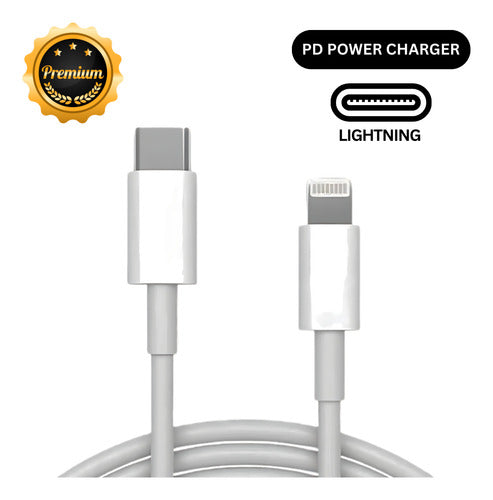 Fonte Carregador + Cabo Usb-c Para iPhone  11 12 13 14 25w