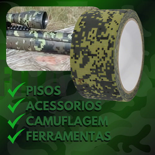 Fita Adesiva Camuflada Camuflagem Airsoft Paintbal Militar