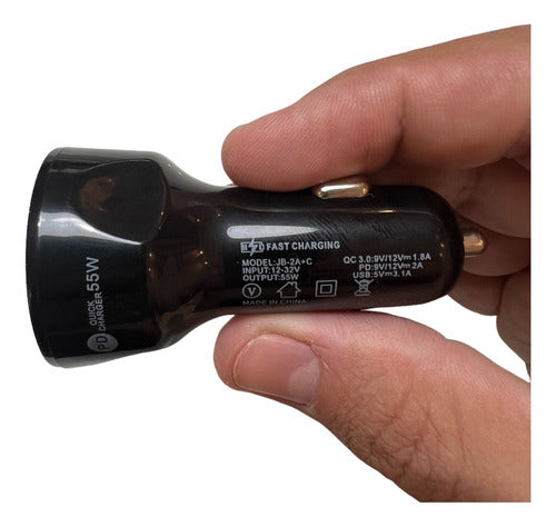 Carregador Automotivo Turbo 3 Entrada Usb 3.0/3.1/tipo-c Top