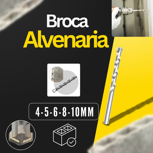 Kit Jogo 5 Principais Brocas De Videa Concreto, Piso, Parede