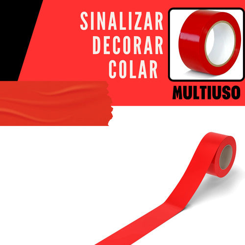 Rolo Durex Grande Adesivo 45m X 45mm Sinalizar Fita Multiuso