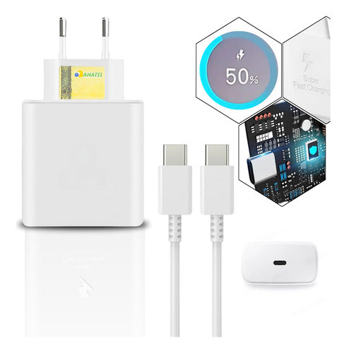 Fonte Cabo Super Rápido Para Samsung  A54 S21 S24 S25 Todos