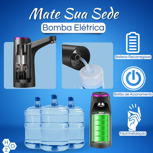 Bomba Elétrica Recarregável Para Galão De Água  Bivolt Usb