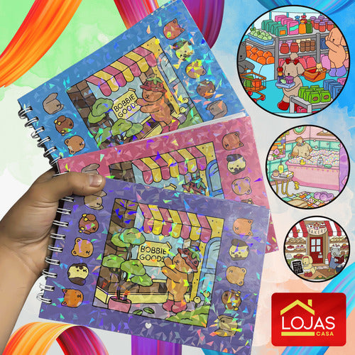 Livro Colorir Goods 50 Folhas Desenhos Bobbie Pintar Acetato