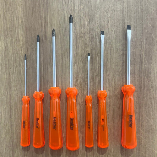 Kit Ferramentas Chave Philips Fenda Imantada Bestfer 7 Peças