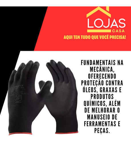 Luva De Pu Multitato Tátil Mecânico Antiestática