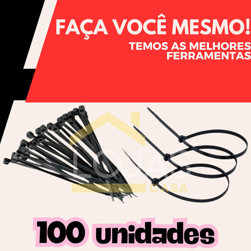 Abraçadeira Nylon Enforca Gato 7,6x300mm 100 Unidades