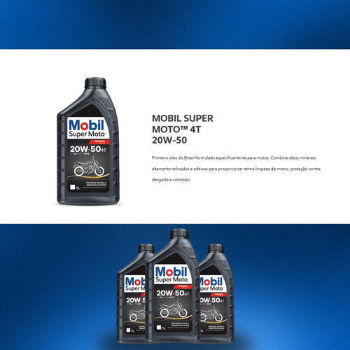 Kit Troca Oleo E Filtro Cbx250 Twister Cb300 Xre Mobil 20w50