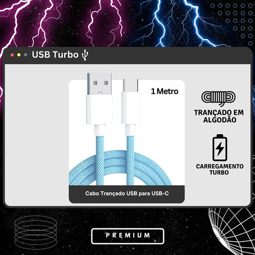 Cabo Usb Turbo Color Para Samsung Motorola LG A20 A32 A52 A7