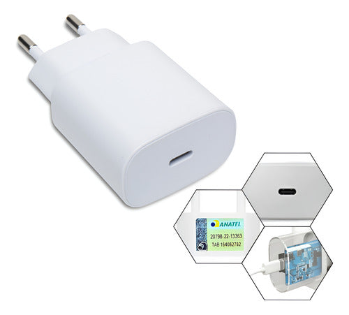 Fonte Carregador 30w Usb C Para iPhone Samsung Premium Turbo