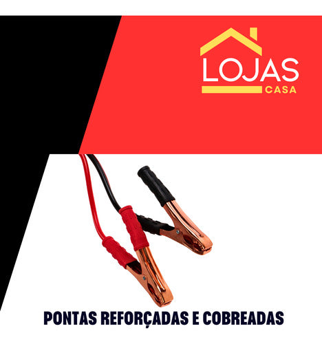 Cabo Chupeta Recarga Bateria 1200amp 12 E 24v Carro Caminhão