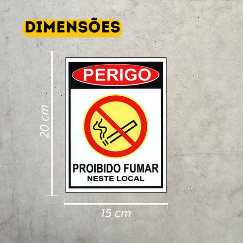 Kit 2 Placa Proibido Fumar Nesse Local Para Empresa