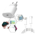 Fonte Carregador + Cabo Usb-c Para iPhone X 11 12 13 14 25w