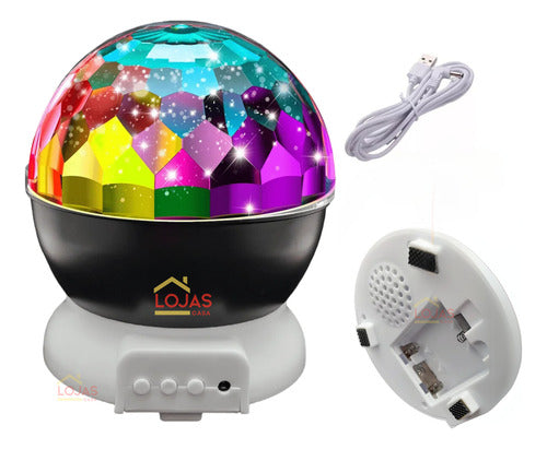 Iluminação Led Globo De Festa Mágico  Luz Rgb À Pilha Ou Usb