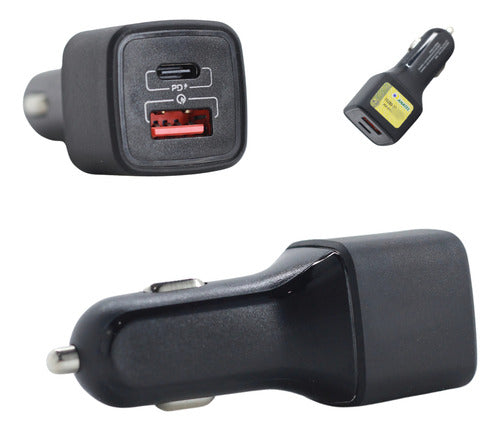 Carregador Automotivo Premium 12v E 24v Usb-c E Usb Carro