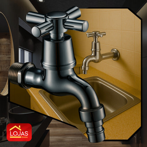 Torneira Parede Jardim Tanque Mangueira Cozinha Lavabo Inox