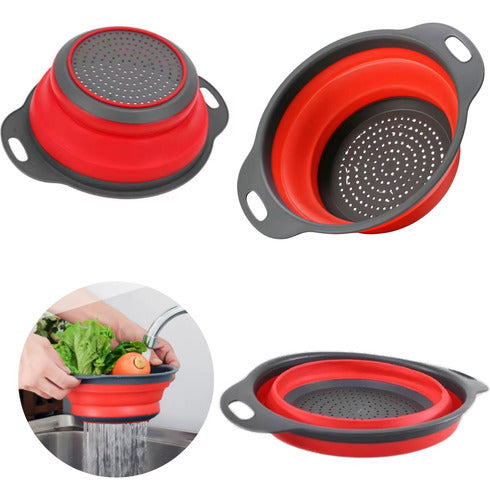 Escorredor De Silicone Retrátil Dobrável Para Arroz Legumes