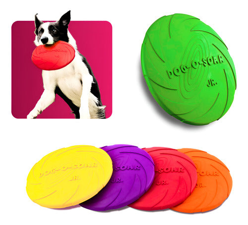 Disco Frisbee 22cm Borracha Brinquedo Cães Pets Lojas Casa