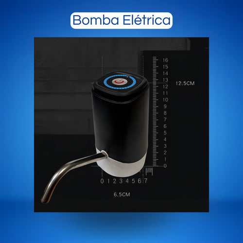 Bomba Elétrica Galão Água Automática Dispensador Recarrega Cor Branca