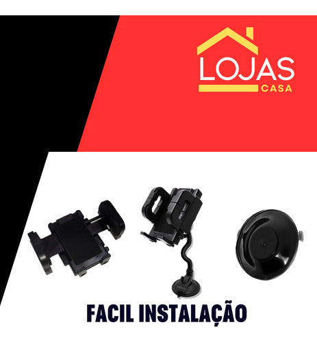 Suporte De Celular Carro Articulado Universal iPhone Android