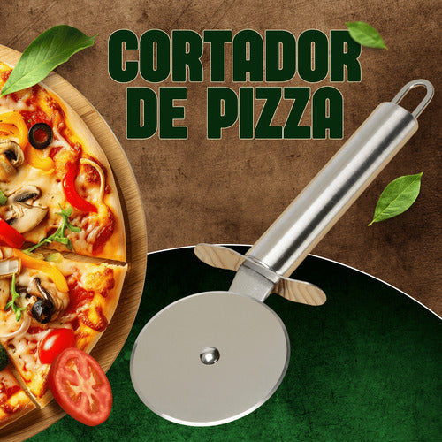 Cortador De Pizza - Profissional Lâmina Em Aço Inox Pastel