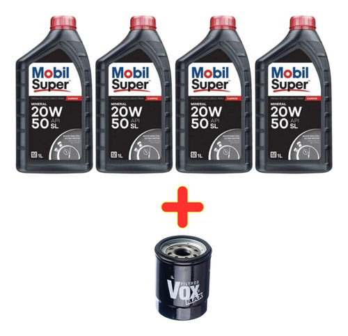 Kit Troca De Óleo 4l Mobil 20w50  + Filtro Lbm5 Civic 1.7