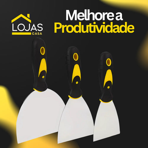 Espátula De Aço Profissional P/ Gesso Massa Corrida Raspar