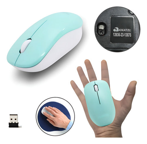 Mouse Sem Fio Sensor Óptico Profissional Confortável Cmos Un