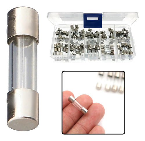 100 Peças Fusível De Vidro Pequeno 5x20 0,5a 500ma