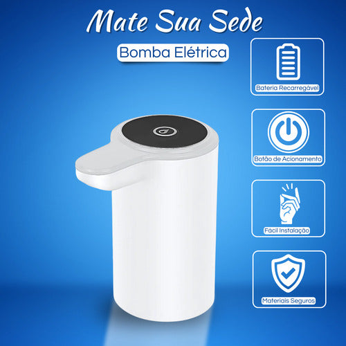 Bomba Elétrica Recarregável Para Galão De Água  Bivolt Usb
