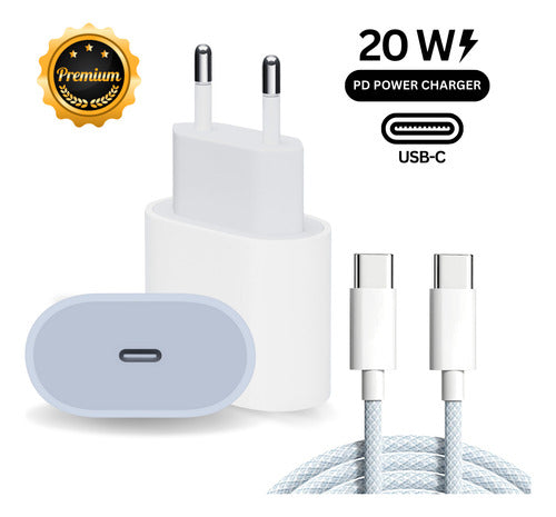 Carregador Fonte Para iPhone 16 Cabo 60w Ultra Tecido Nylon
