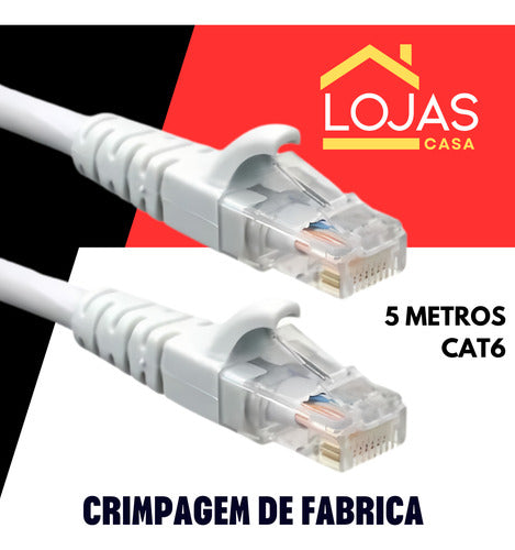 Cabo De Rede 3 Metros Lan Internet Crimpado Rj45 Cat6e Rápid