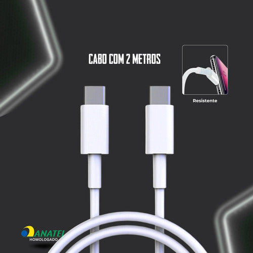 Carregador Duplo 48w Para Samsung 2 Cabos 2m E 2m Super Fast