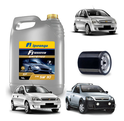 Kit Troca Óleo  Filtro Corsa Montana Meriva 1.4 1.8 Até 2016