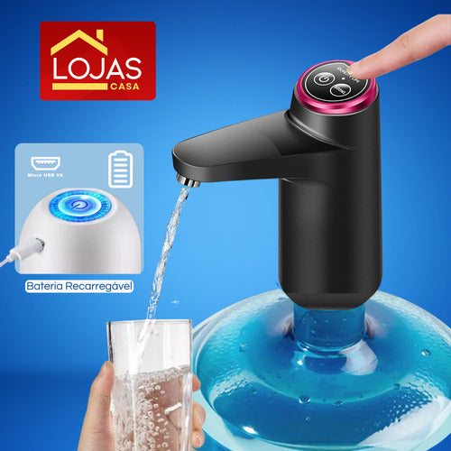 Bomba Elétrica Recarregável Para Galão De Água  Bivolt Usb
