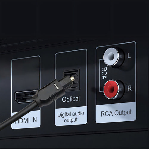 Cabo Óptico Para Áudio Digital Fibra De 2m Home Theater 5.1 Som Cas Casa