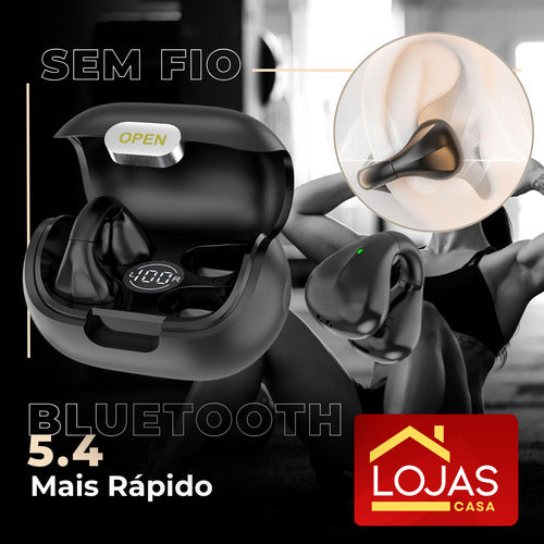 Fone De Ouvido Brinco Bluetooth Corrida Esporte Anti Queda
