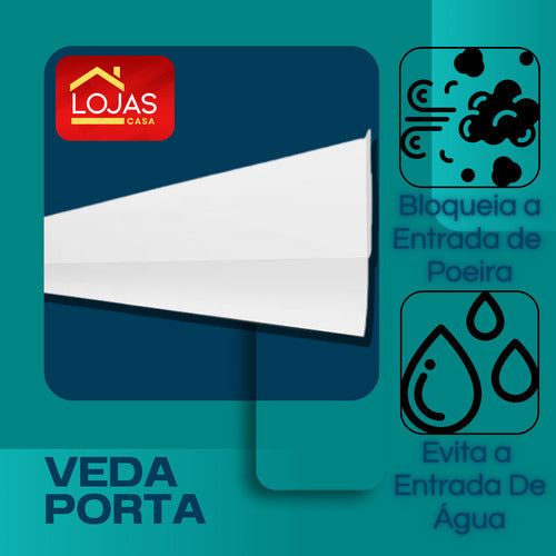 Veda Porta Contra Barulho Poeira Entrada De Insetos Chuva