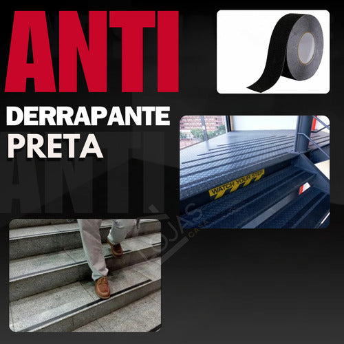 Rolo Fita Antiderrapante Adesiva Piso Escada Rampa Condomíni