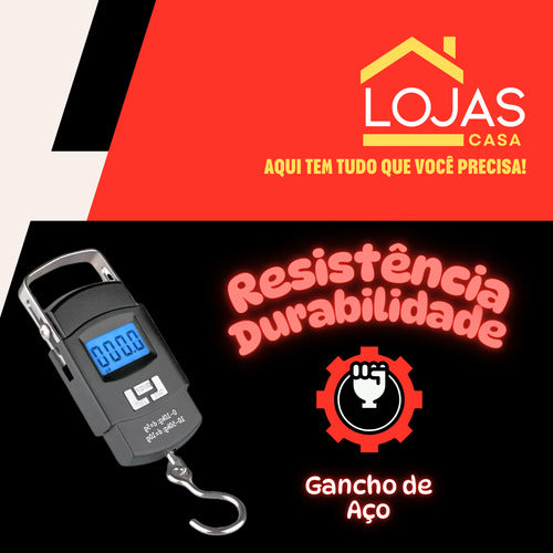 Balança Portátil Digital De Precisão 50kg Bolso Viajem Malas