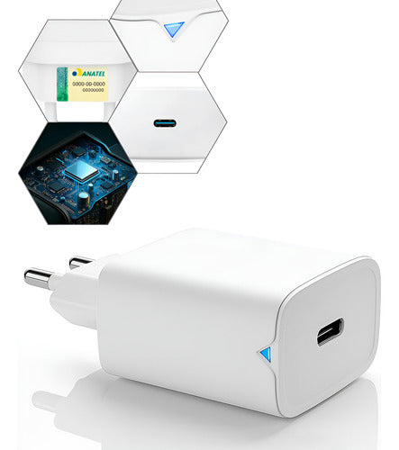 Fonte Carregador Premium Gan Para iPhone Usb-c Garantia 1ano