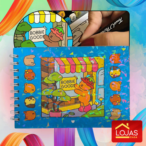 Livro Colorir Goods 50 Folhas Desenhos Bobbie Pintar Acetato