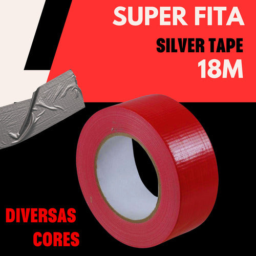 Rolo Fita Adesiva Silver Tape Multiuso Prova D'água 18m