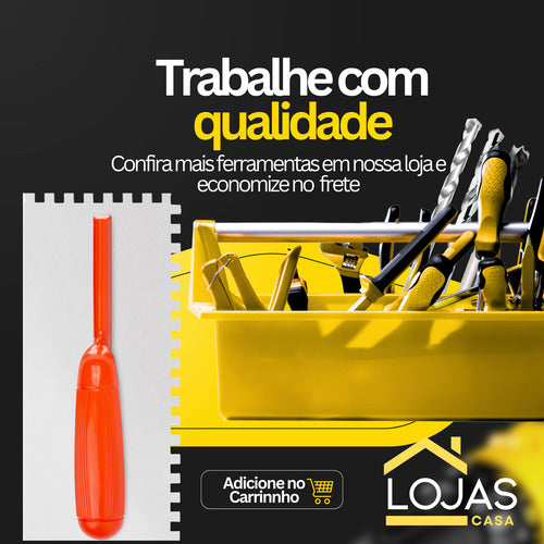 Desempenadeira De Aço Piso Porcelanato Argamassa Obras Gesso