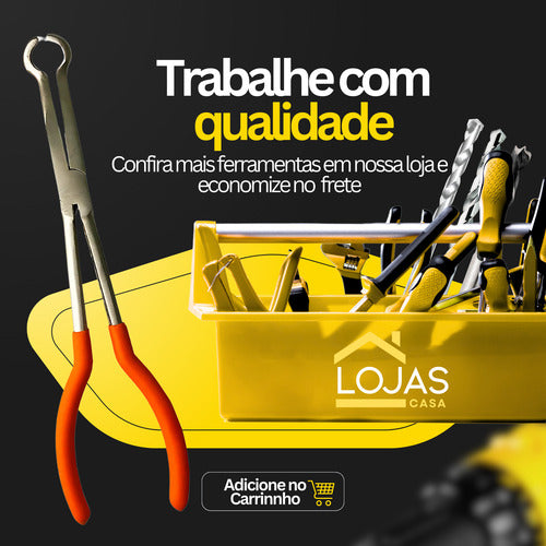 Alicate Formiguinha Meia Lua Longo Filtro De Combustível