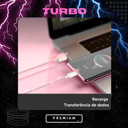 Cabo Usb Turbo Color Para Samsung Motorola LG A20 A32 A52 A7