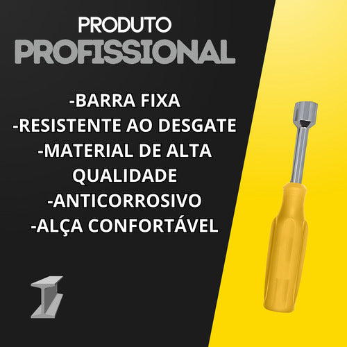 Jogo E Kit De Chave Canhão 7 Pcs Aço 5 A12 Mm Profissional