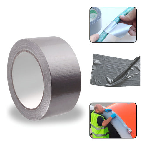 Rolo Fita Adesiva Silver Tape Multiuso Prova D'água 18m
