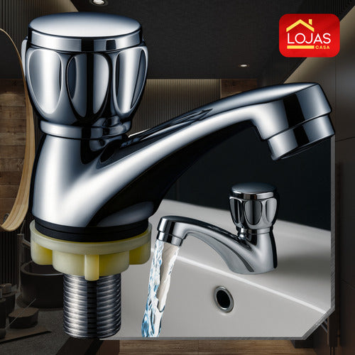 Torneira Bancada Mesa Balcão Lavabo Inox Cromado Resistente