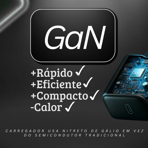 Fonte Carregador Premium Gan Para iPhone Usb-c Garantia 1ano